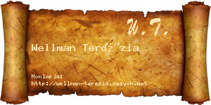 Wellman Terézia névjegykártya